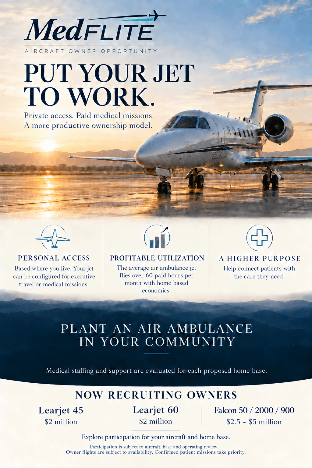 MedFLITE aircraft owner opportunity flyer